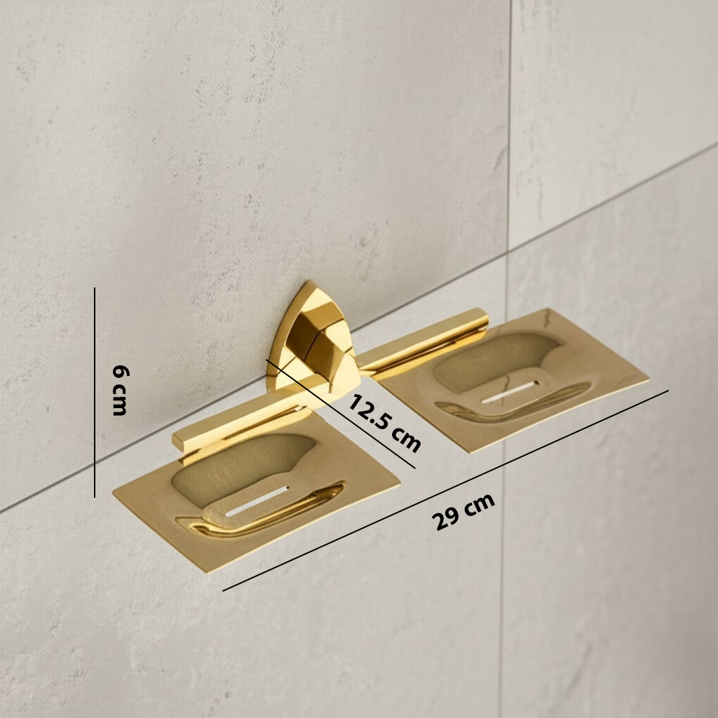 D-704 DOUBLE SOAP DISH (GOLD),(BRASS) - Image 7