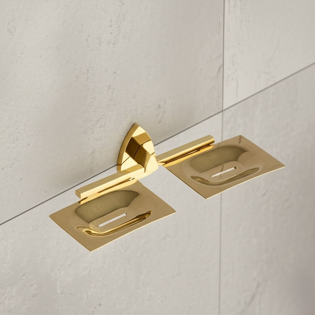 D-704 DOUBLE SOAP DISH (GOLD),(BRASS) - Image 6