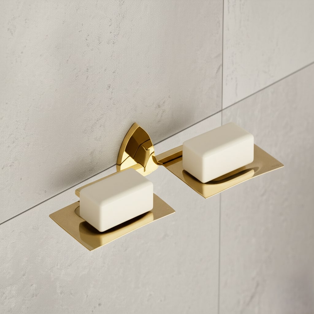 D-704 DOUBLE SOAP DISH (GOLD),(BRASS) - Image 4