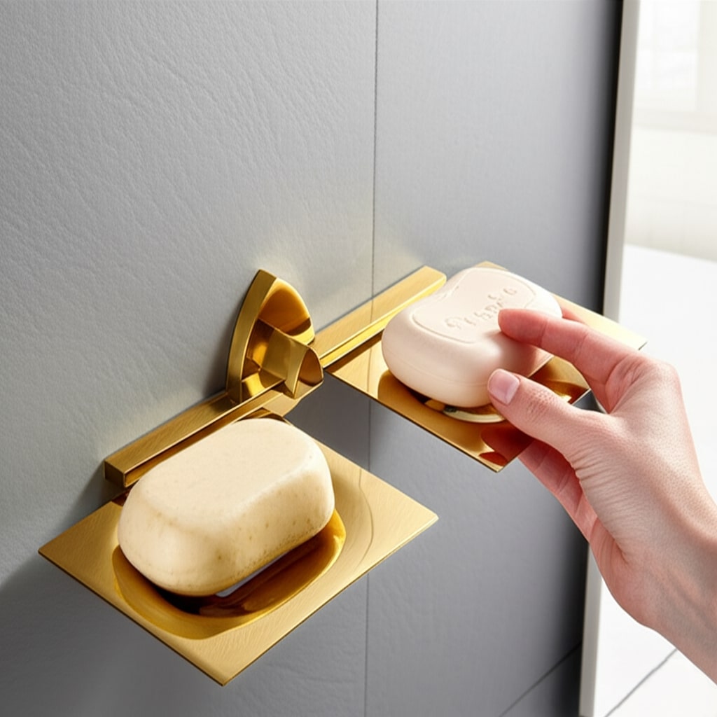 D-704 DOUBLE SOAP DISH (GOLD),(BRASS) - Image 5