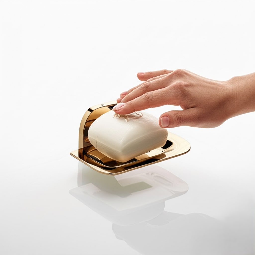 F-1103 BRASS SOAP DISH (DUAL),(BRASS) - Image 5