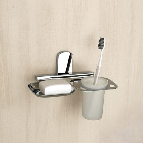 N-402 SOAP DISH+TUMBLER HOLDER,Stainless Steel (304)