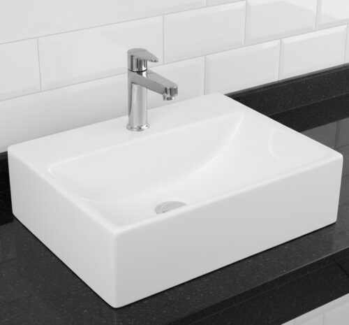 XYLOAN-1500 WHITE TABLE TOP BASIN GLOSSY (16"X16")