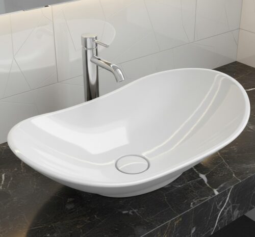 XYLOAN-1700 WHITE TABLE TOP BASIN GLOSSY (29"X14")