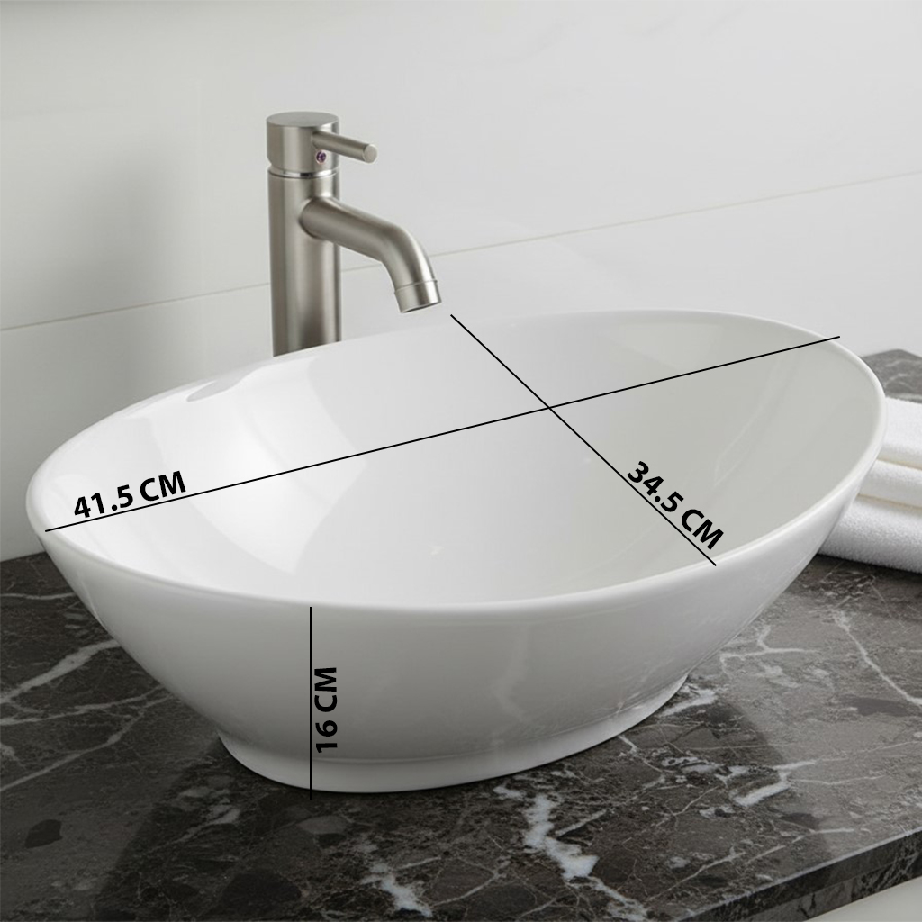 XYLOAN-200 WHITE TABLE TOP BASIN GLOSSY - Image 3