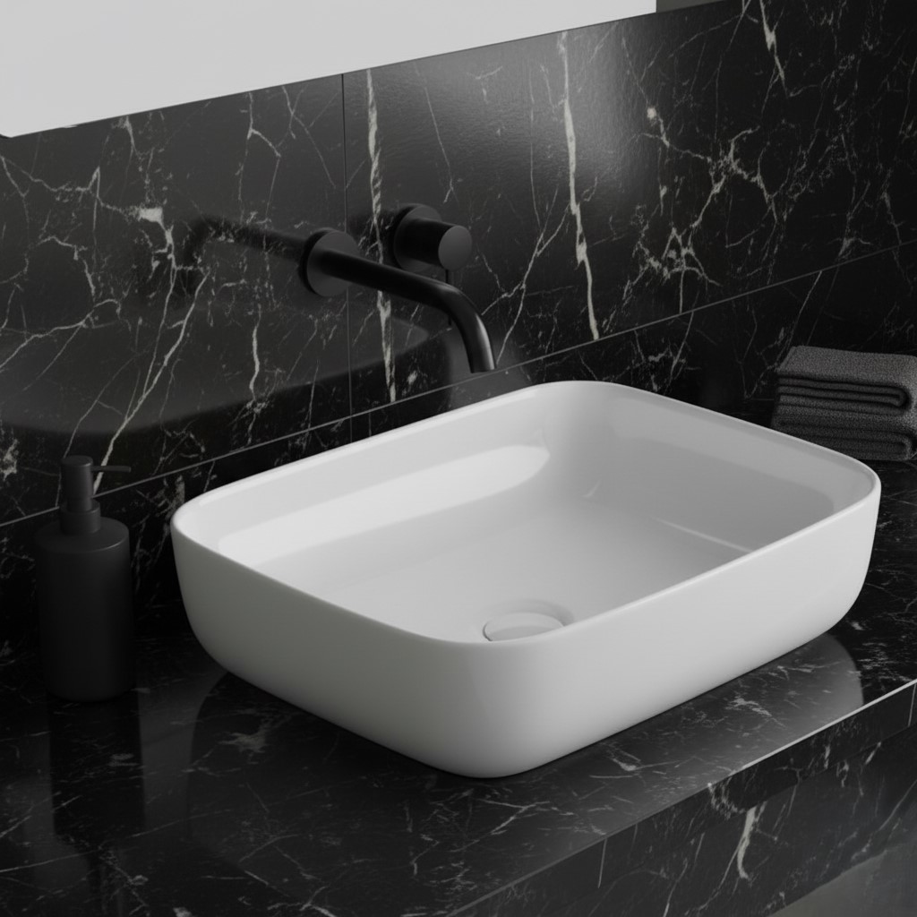 XYLOAN-2000 WHITE TABLE TOP BASIN GLOSSY (20"X16") - Image 2