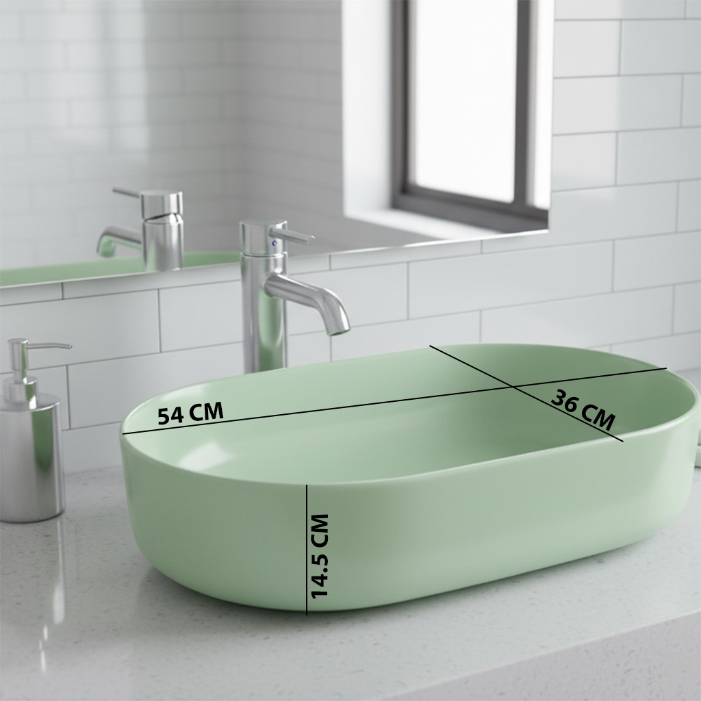 XYLOAN-22 D.GREEN MATT BASIN (21"X14") - Image 3