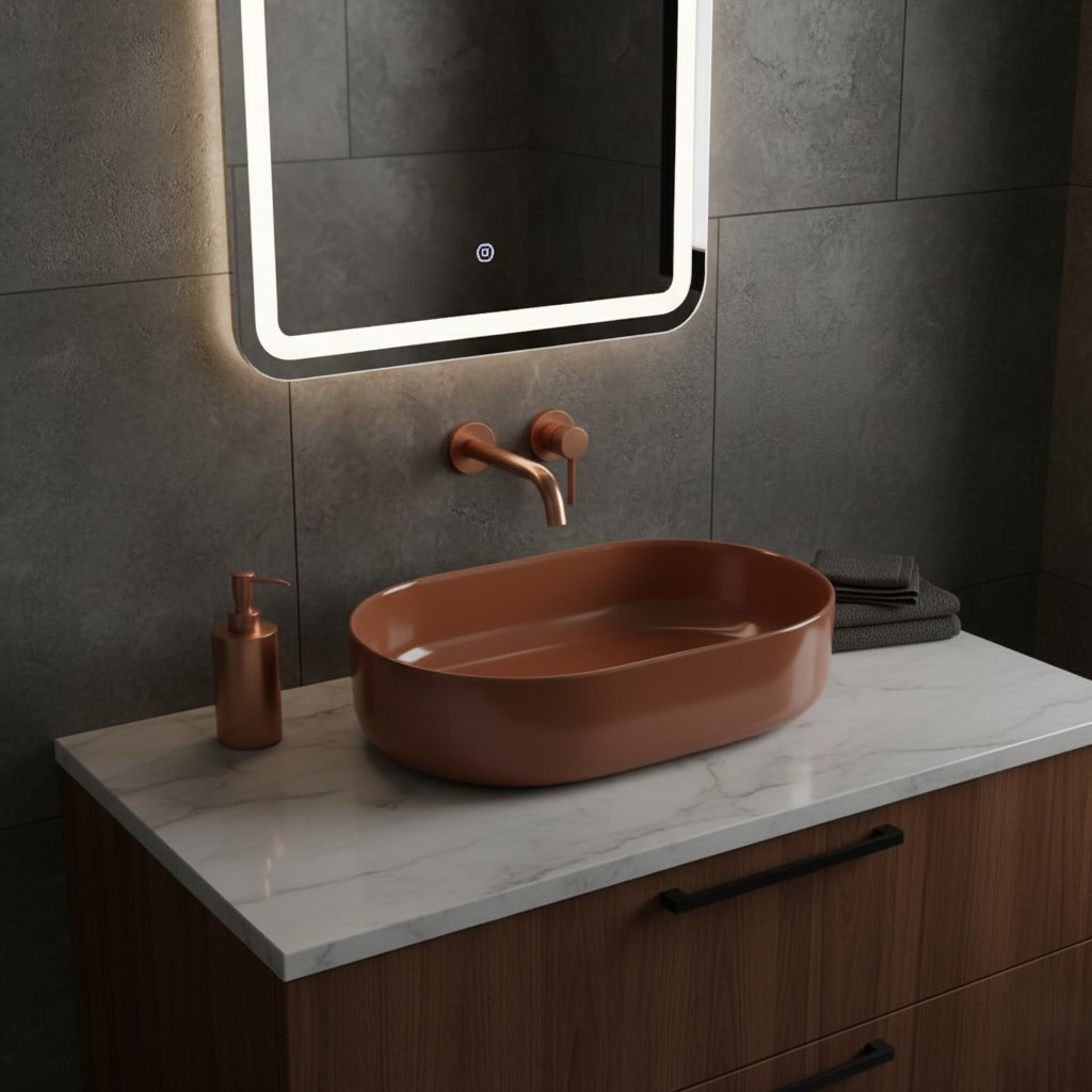 XYLOAN-22 G.BROWN MATT BASIN (21"X14") - Image 2