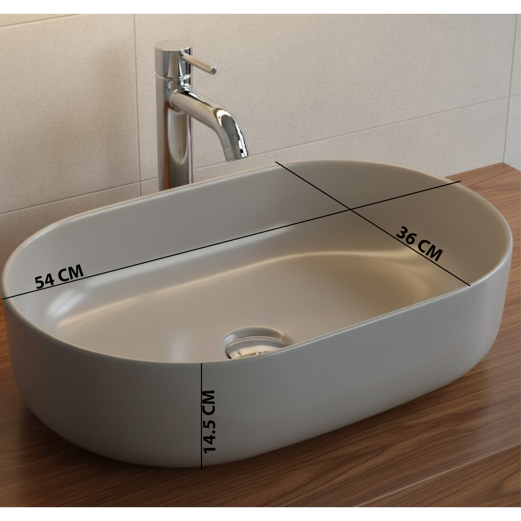 XYLOAN-22 M.GREY MATT BASIN (21"X14") - Image 3