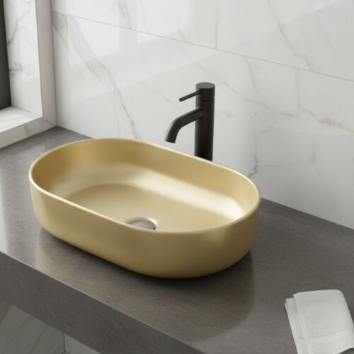 XYLOAN-22 METALLIC BEIGE GLOSSY BASIN (21"X14")