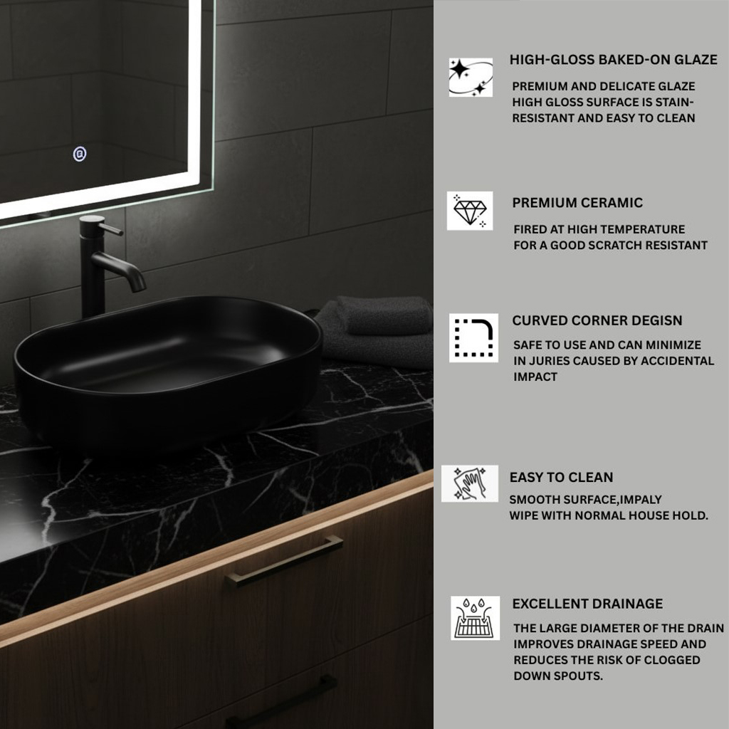 XYLOAN-22 SP.BLACK MATT BASIN (21"X14") - Image 4