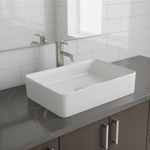 XYLOAN-2400 WHITE TABLE TOP BASIN GLOSSY (22"X14")