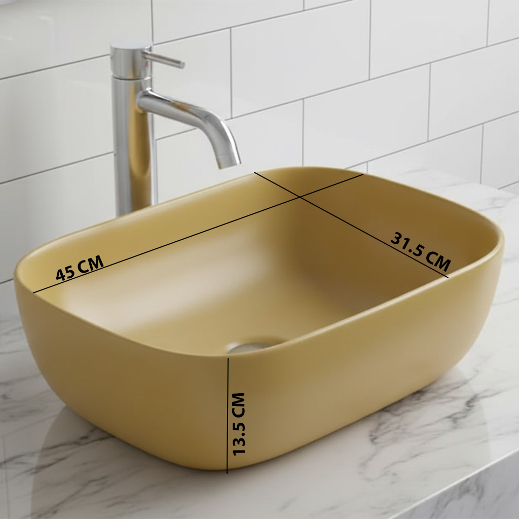 XYLOAN-4 C. YELLOW MATT BASIN (18"X12") - Image 3