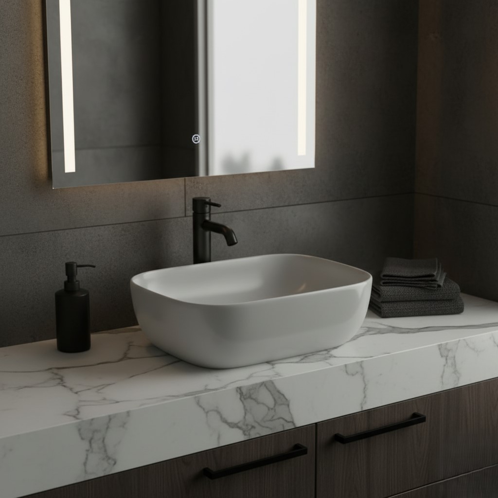 XYLOAN-4 M.GREY MATT BASIN (18"X12") - Image 2