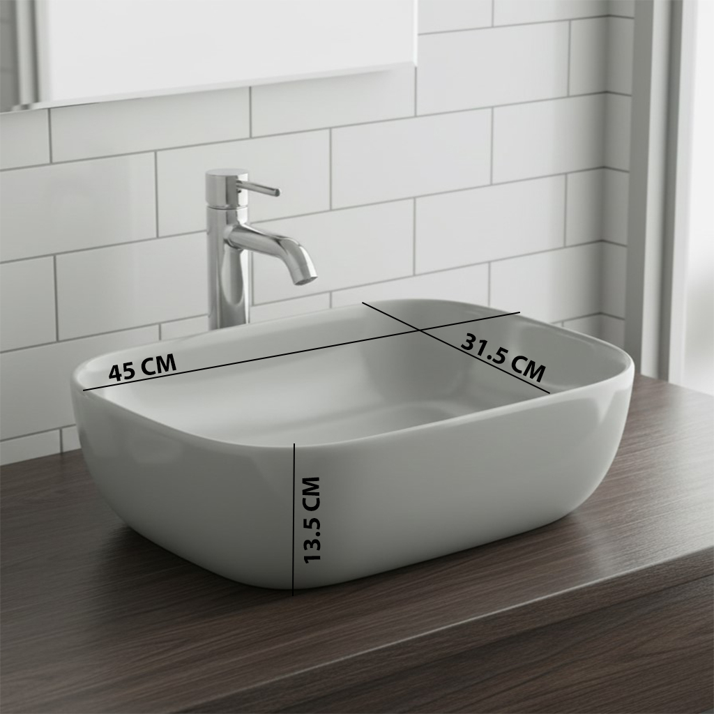 XYLOAN-4 M.GREY MATT BASIN (18"X12") - Image 3