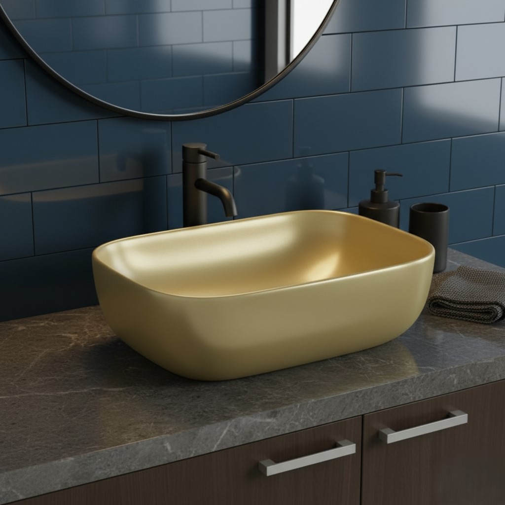 XYLOAN-4 METALLIC BEIGE GLOSSY BASIN (18"X12") - Image 2