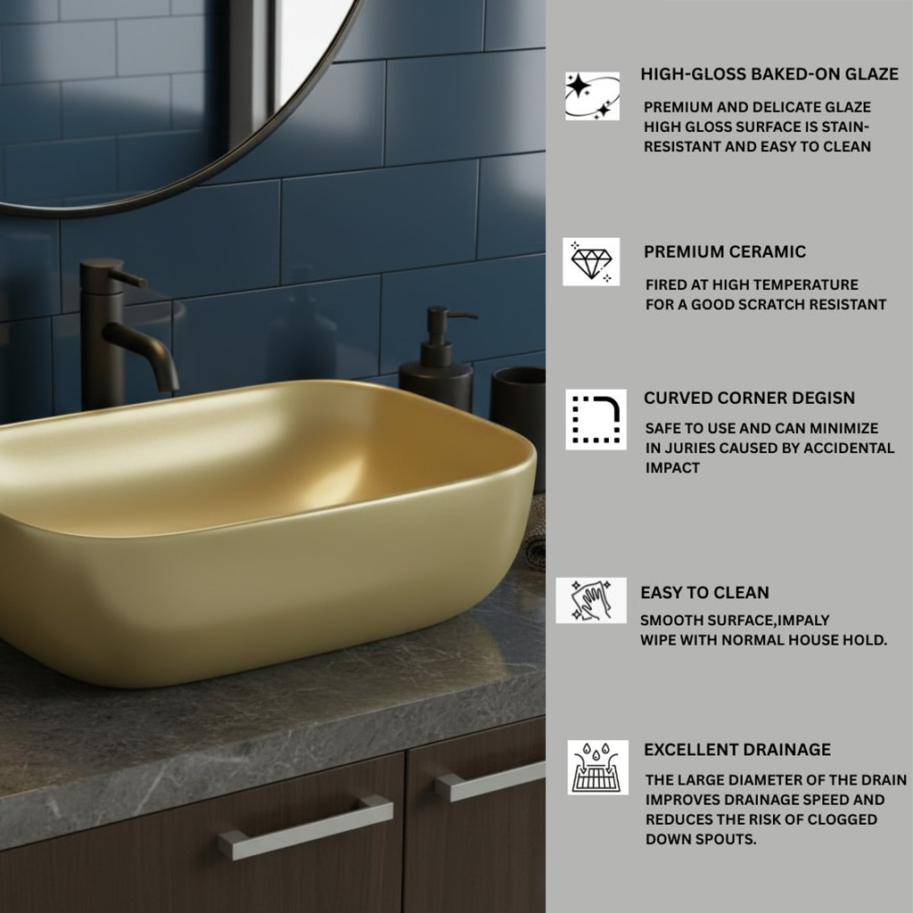 XYLOAN-4 METALLIC BEIGE GLOSSY BASIN (18"X12") - Image 4