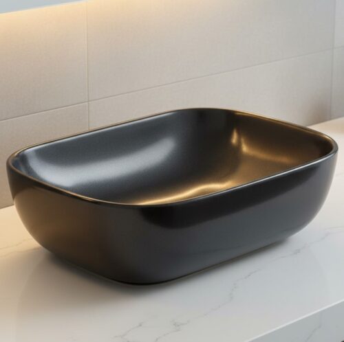 XYLOAN-4 METALLIC GREY GLOSSY BASIN (18"X12")