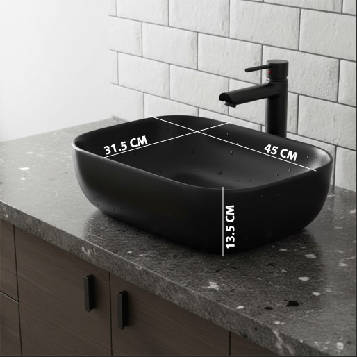 XYLOAN-4 SP.BLACK MATT BASIN (18"X12") - Image 3
