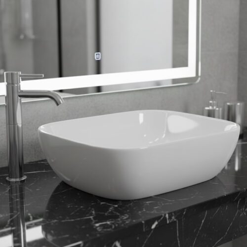 XYLOAN-400 WHITE TABLE TOP BASIN GLOSSY