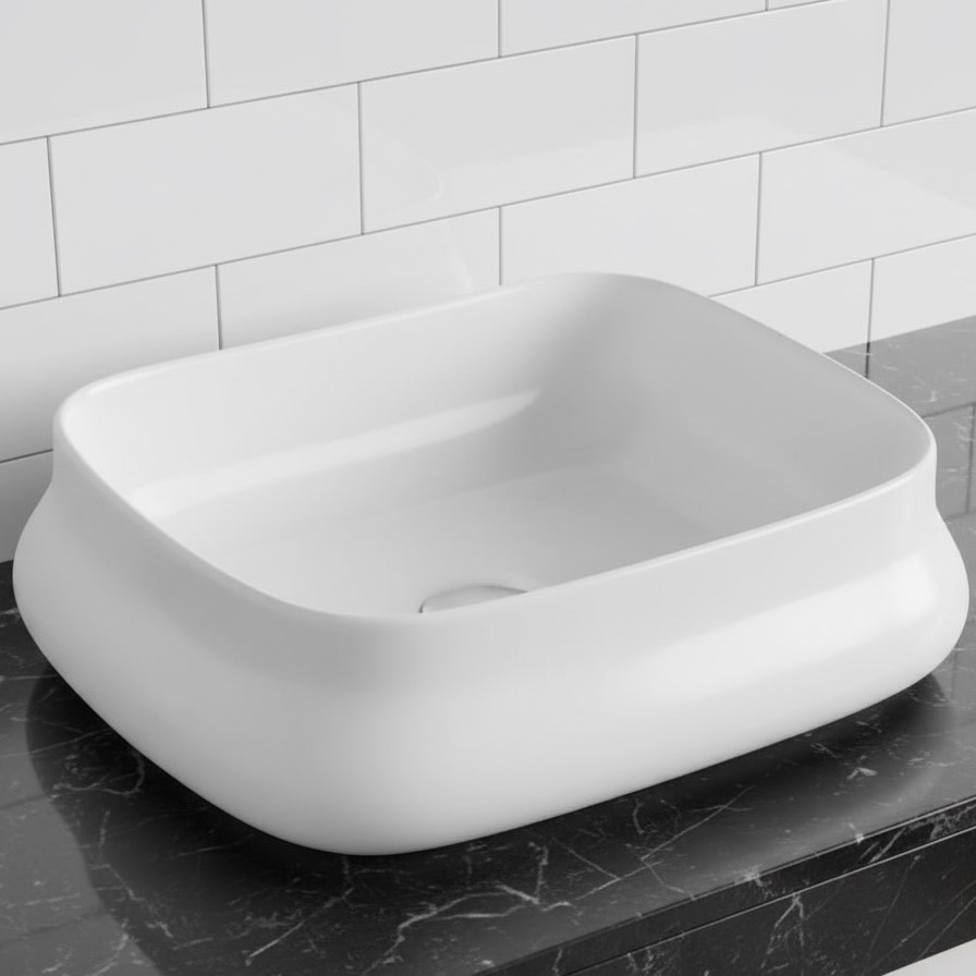 XYLOAN-500 WHITE TABLE TOP BASIN GLOSSY