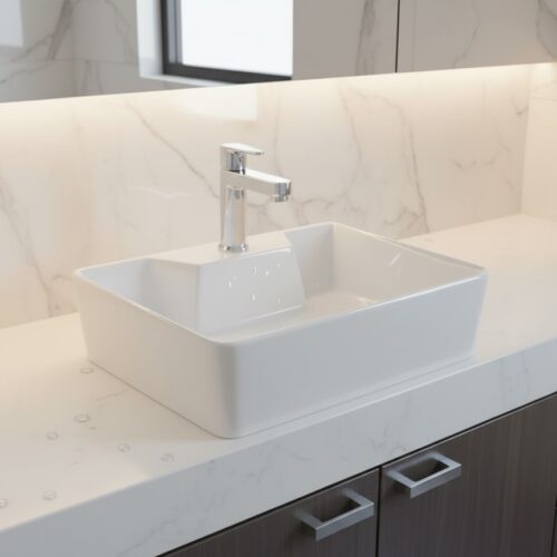 XYLOAN-900 WHITE TABLE TOP BASIN GLOSSY (16"X12")