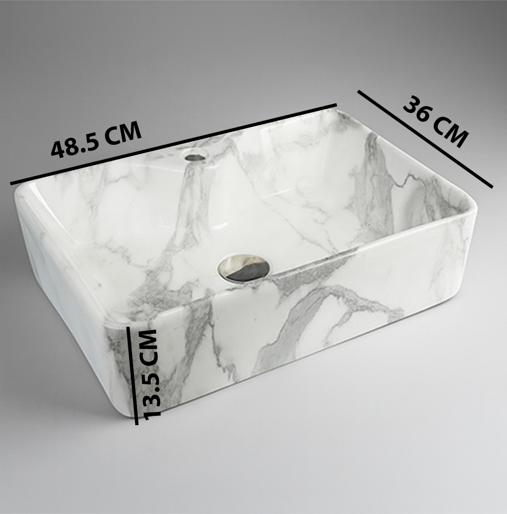 MS-1003 XYLOAN TABLE TOP BASIN GLOSSY (19"X14") - Image 3