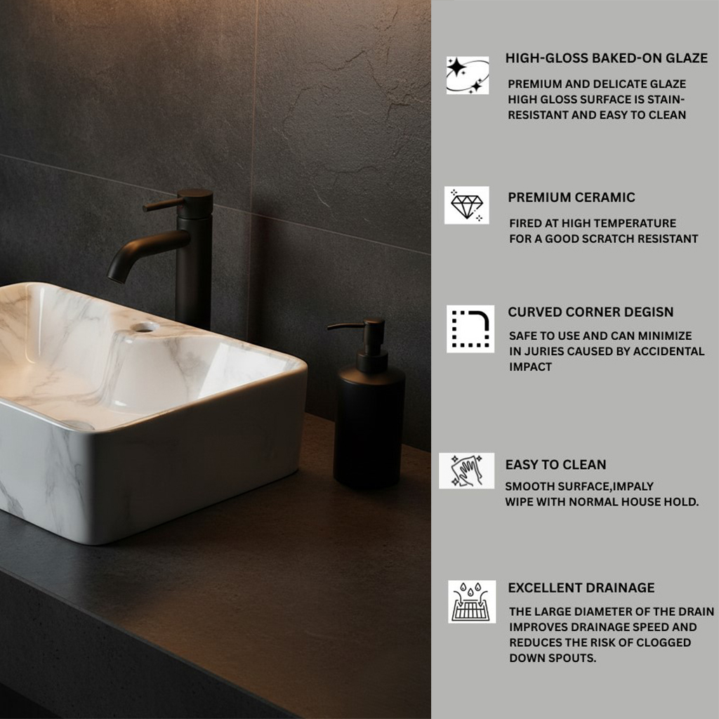 MS-1003 XYLOAN TABLE TOP BASIN GLOSSY (19"X14") - Image 4