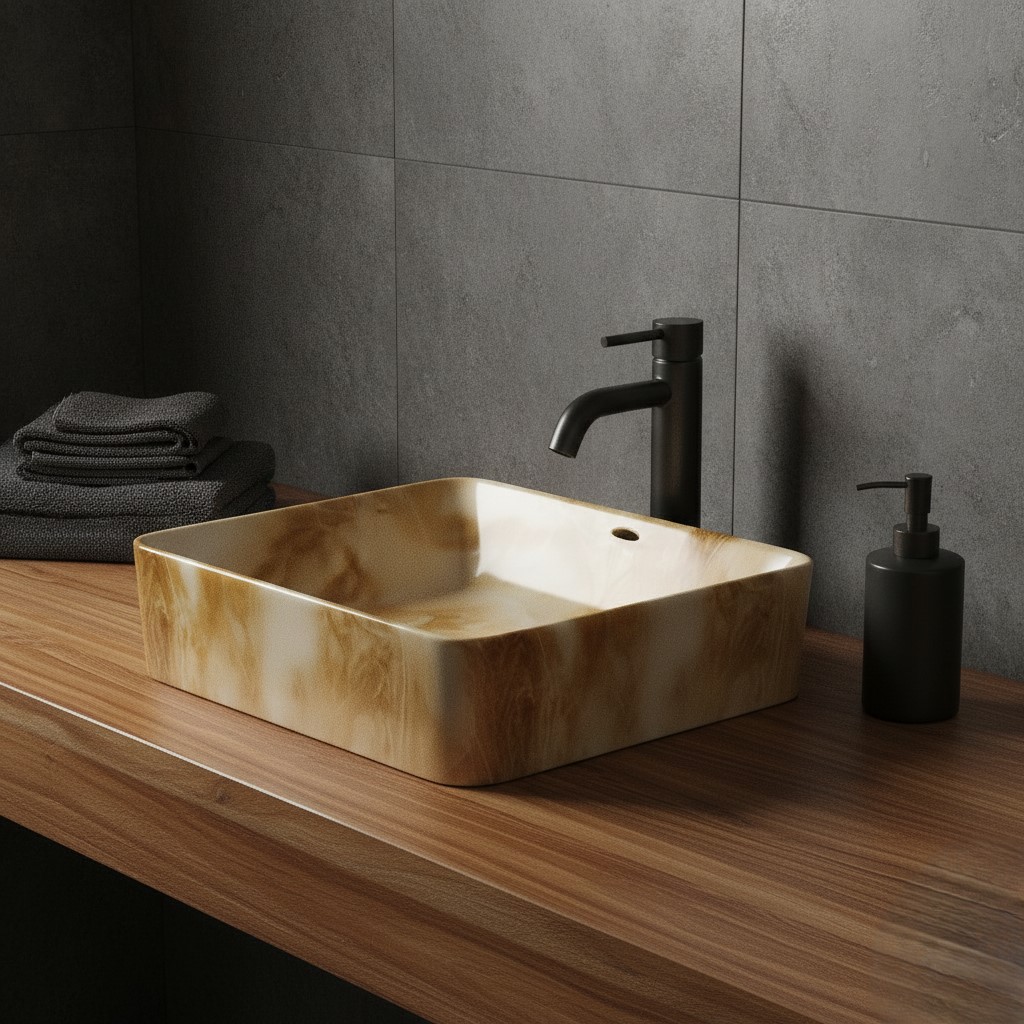 MS-1004 XYLOAN TABLE TOP BASIN GLOSSY (19"X14") - Image 2