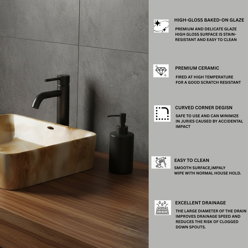 MS-1004 XYLOAN TABLE TOP BASIN GLOSSY (19"X14") - Image 4