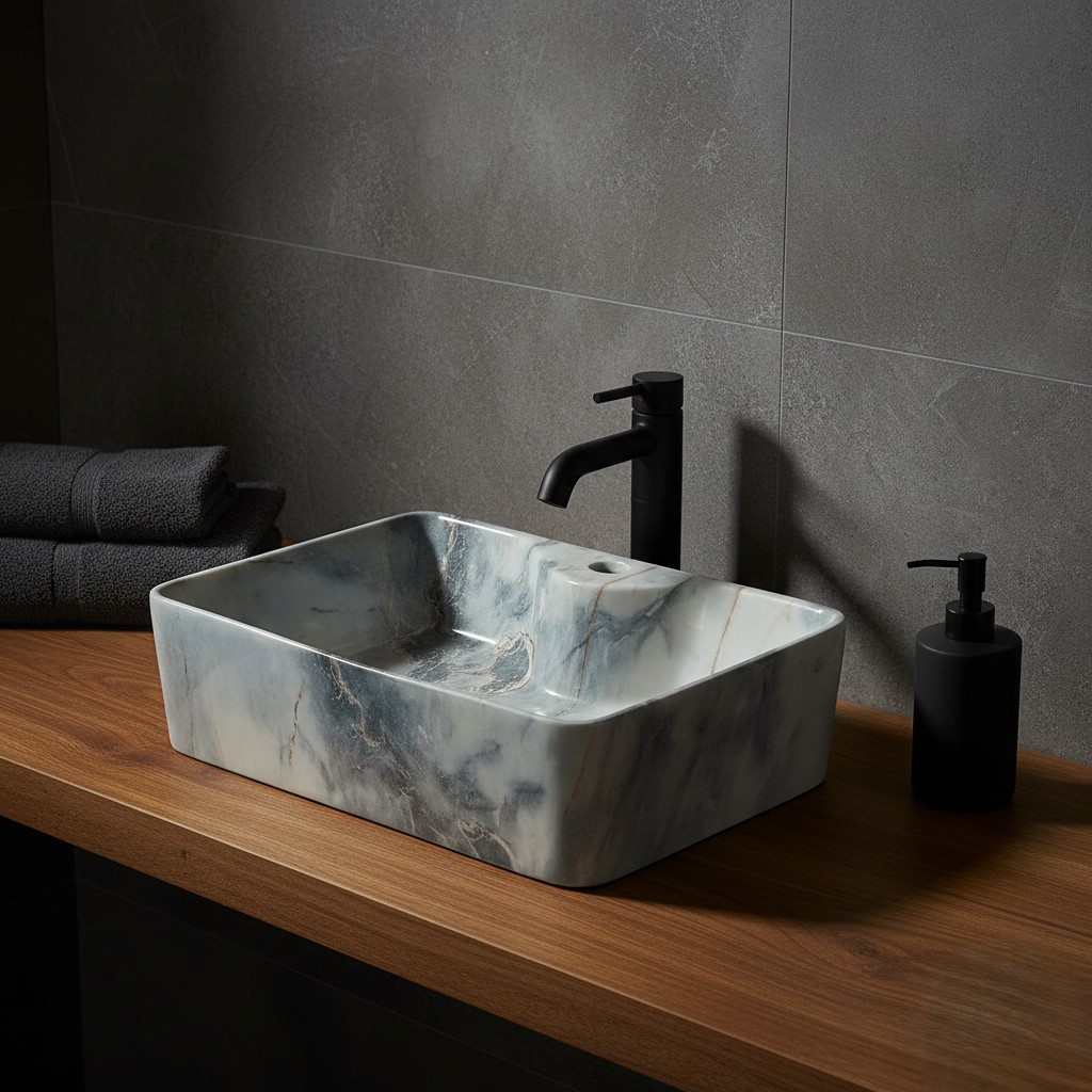 MS-1006 XYLOAN TABLE TOP BASIN GLOSSY (19"X14") - Image 2