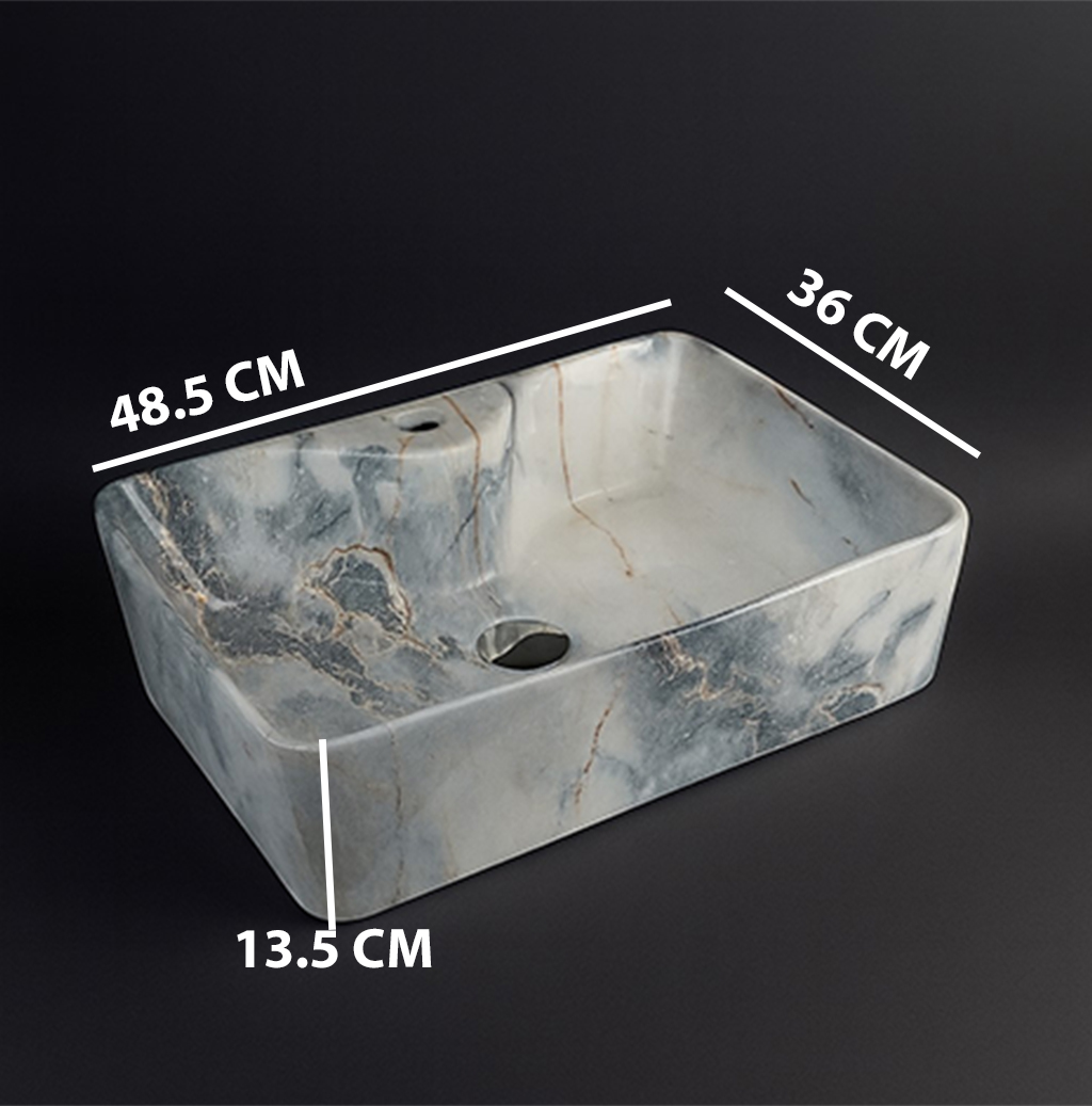MS-1006 XYLOAN TABLE TOP BASIN GLOSSY (19"X14") - Image 3