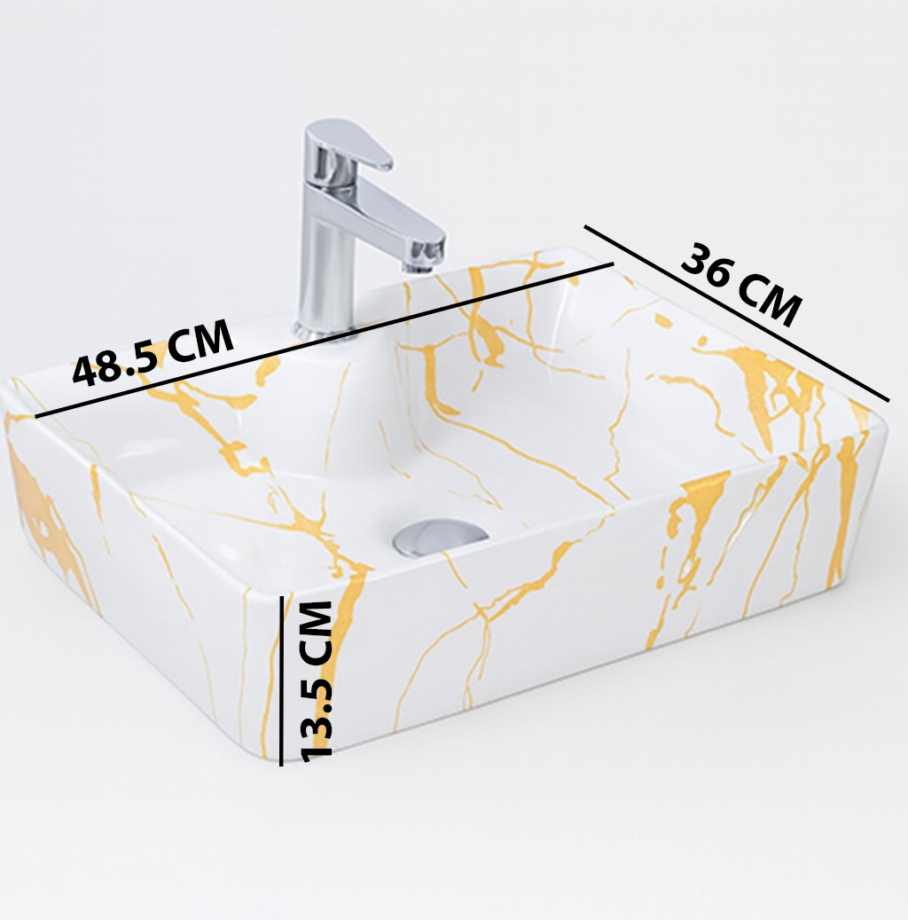 MS-1008 XYLOAN TABLE TOP BASIN GLOSSY (19"X14") - Image 3