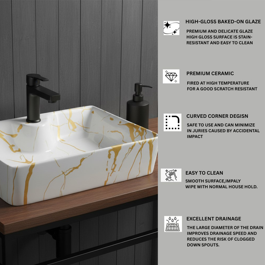 MS-1008 XYLOAN TABLE TOP BASIN GLOSSY (19"X14") - Image 4