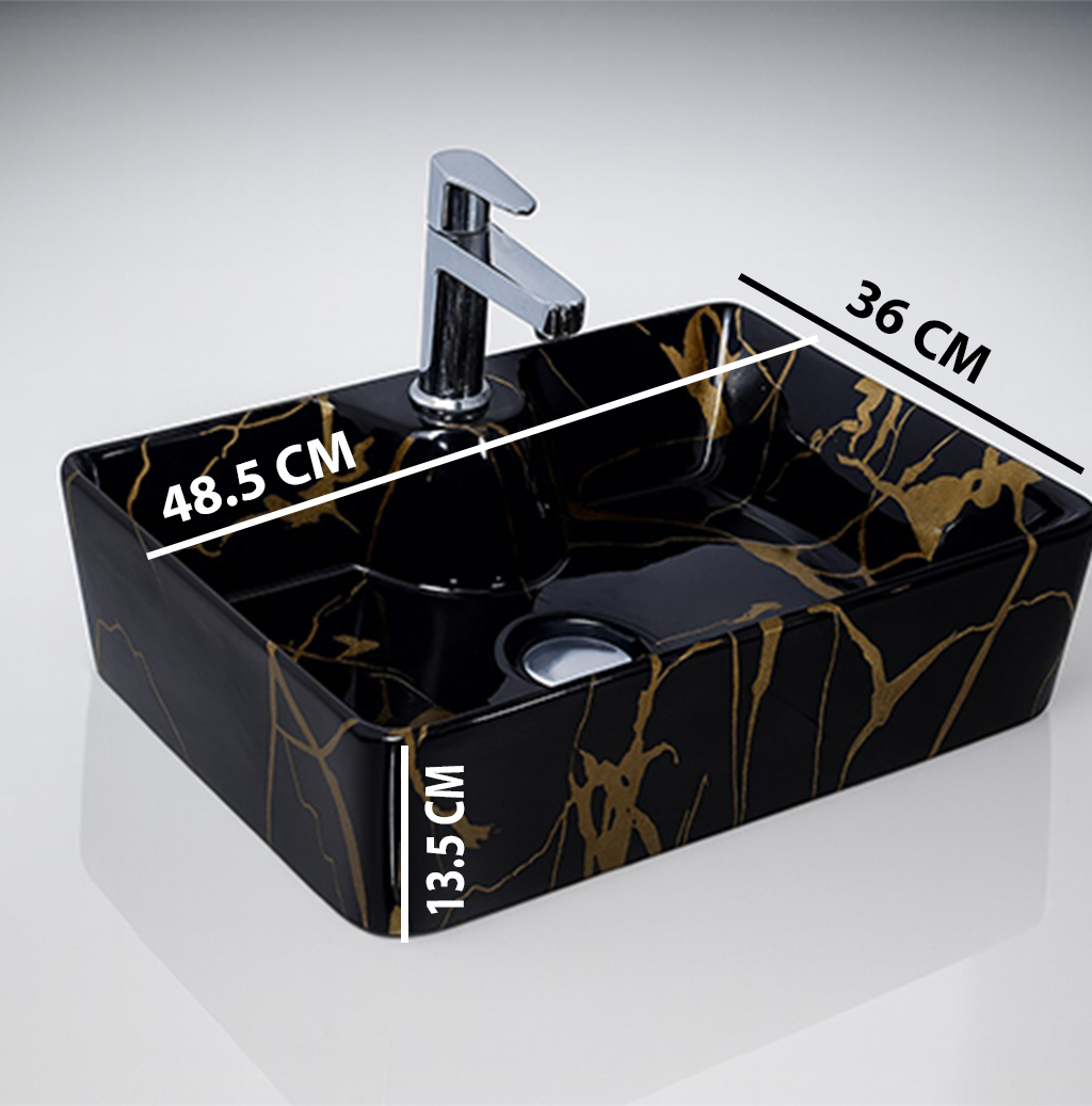 MS-1009 XYLOAN TABLE TOP BASIN GLOSSY (19"X14") - Image 3