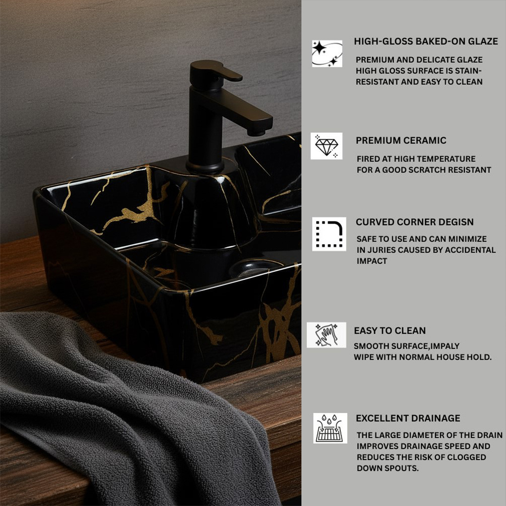 MS-1009 XYLOAN TABLE TOP BASIN GLOSSY (19"X14") - Image 4