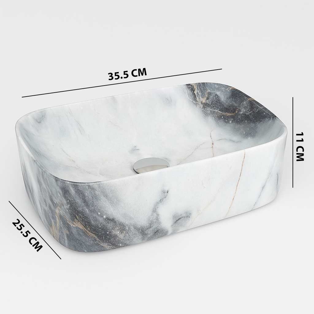 MS-101 XYLOAN TABLE TOP BASIN GLOSSY (14"X10") - Image 3