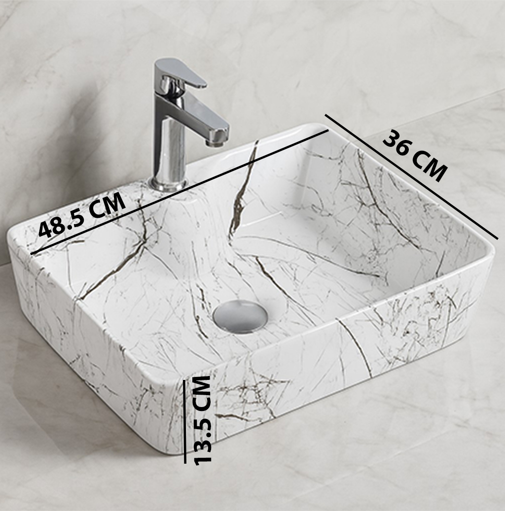 MS-1010 XYLOAN TABLE TOP BASIN GLOSSY (19"X14") - Image 3