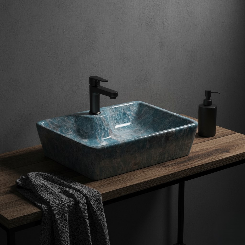 MS-1011 XYLOAN TABLE TOP BASIN GLOSSY (19"X14") - Image 2