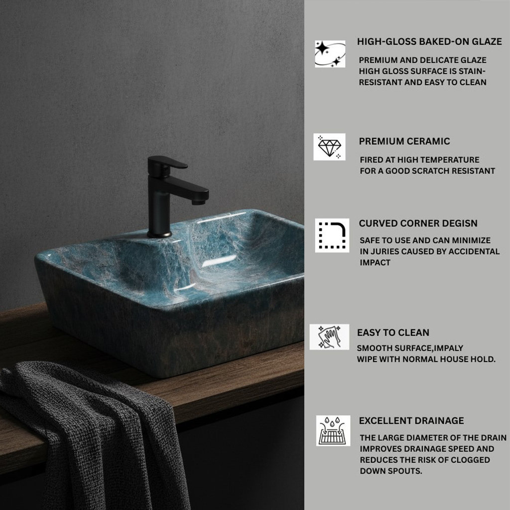MS-1011 XYLOAN TABLE TOP BASIN GLOSSY (19"X14") - Image 4