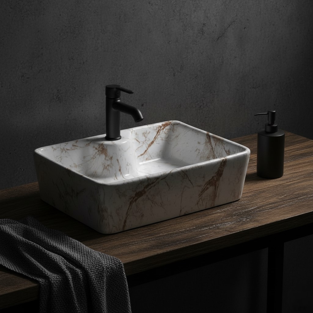 MS-1012 XYLOAN TABLE TOP BASIN GLOSSY (19"X14") - Image 2