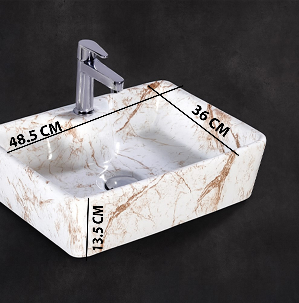 MS-1012 XYLOAN TABLE TOP BASIN GLOSSY (19"X14") - Image 4