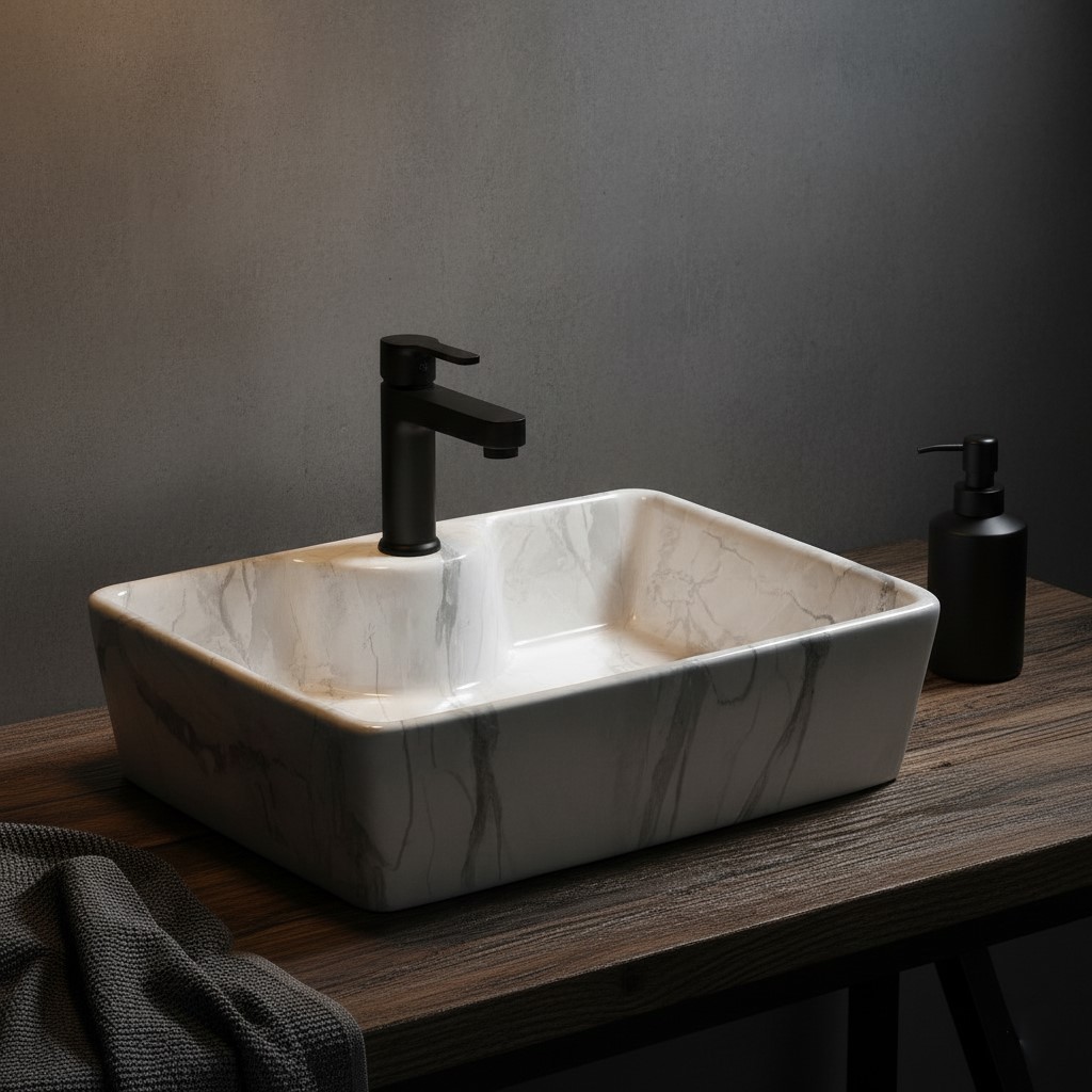 MS-1013 XYLOAN TABLE TOP BASIN GLOSSY (19"X14") - Image 2