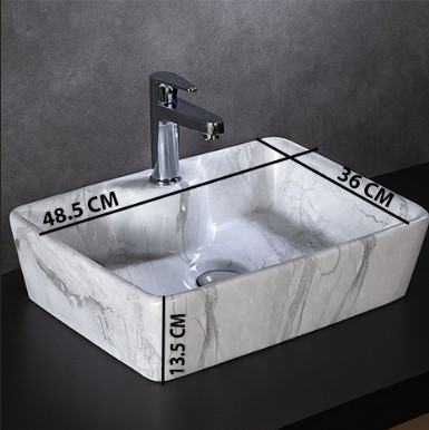 MS-1013 XYLOAN TABLE TOP BASIN GLOSSY (19"X14") - Image 3