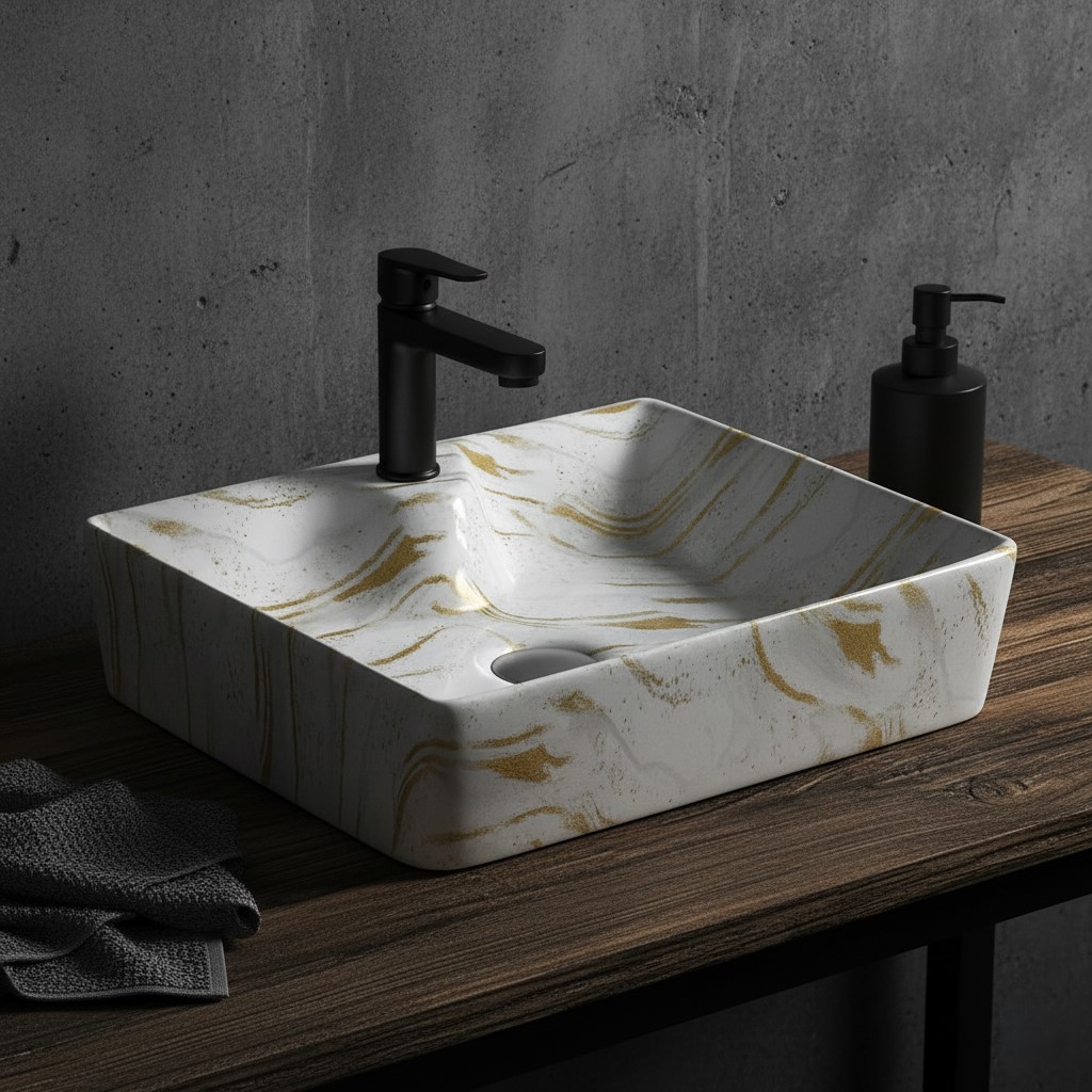MS-1015 XYLOAN TABLE TOP BASIN GLOSSY (19"X14") - Image 2
