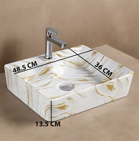 MS-1015 XYLOAN TABLE TOP BASIN GLOSSY (19"X14") - Image 3