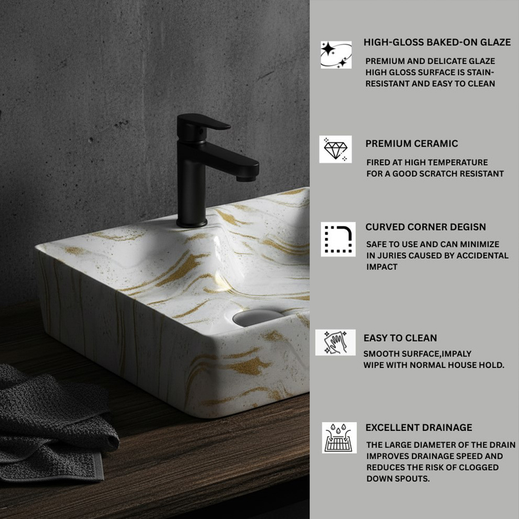 MS-1015 XYLOAN TABLE TOP BASIN GLOSSY (19"X14") - Image 4
