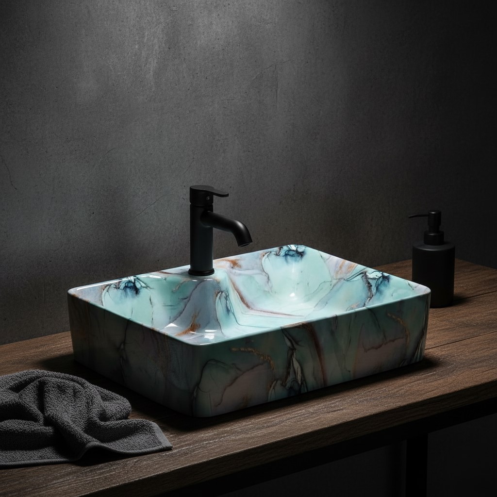 MS-1016 XYLOAN TABLE TOP BASIN GLOSSY (19"X14") - Image 2