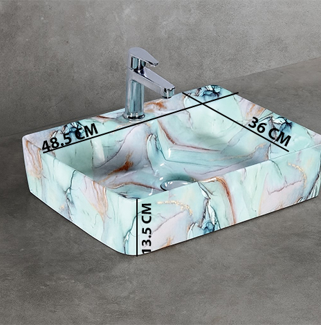 MS-1016 XYLOAN TABLE TOP BASIN GLOSSY (19"X14") - Image 3