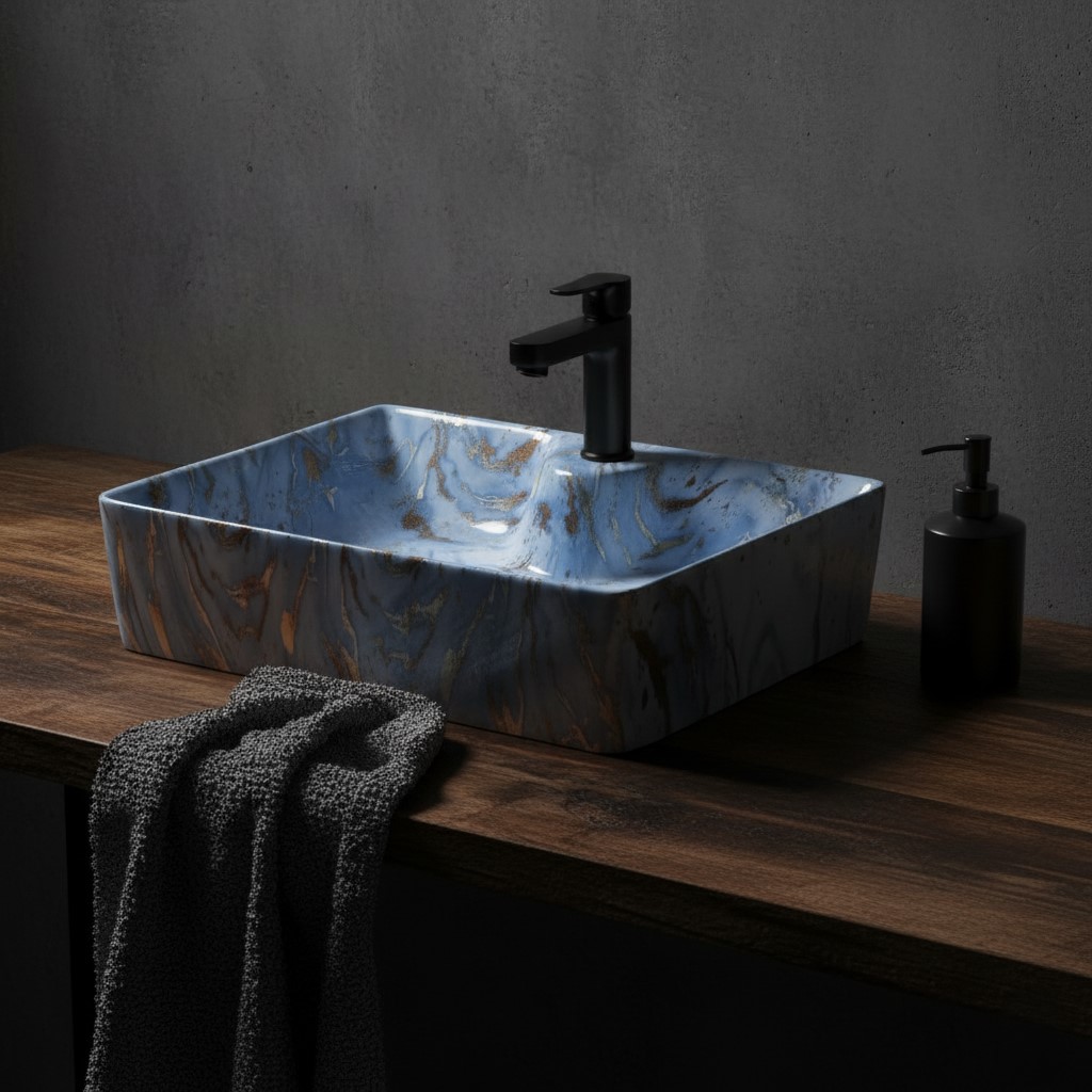 MS-1017 XYLOAN TABLE TOP BASIN GLOSSY (19"X14") - Image 2